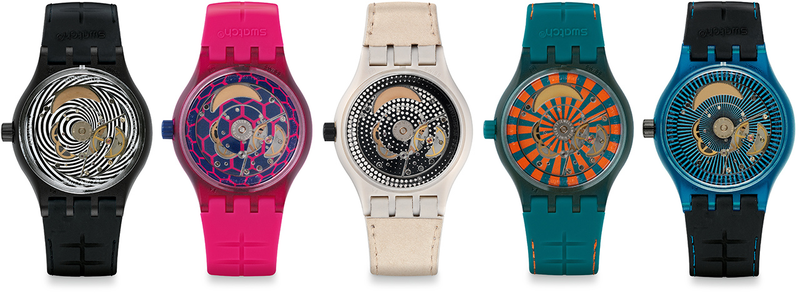 Illustration for article titled Swatch's Cheapest Self-Winding Watch Has a Bunch of Great New Looks